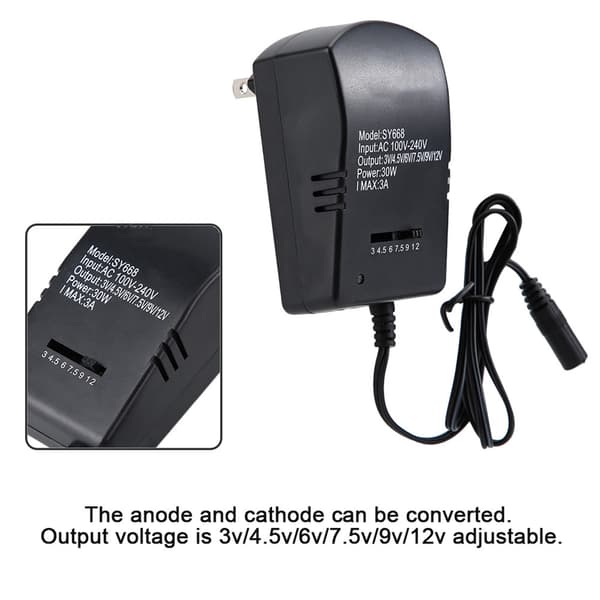 Universaali 30W säädettävä jännite DC-virtalähde - 100-240V US-pistoke
