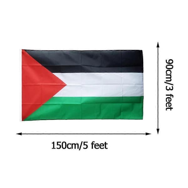 1-5 stk. Palestina brodert flagg polyesterstoff 90*150cm 5 pcs