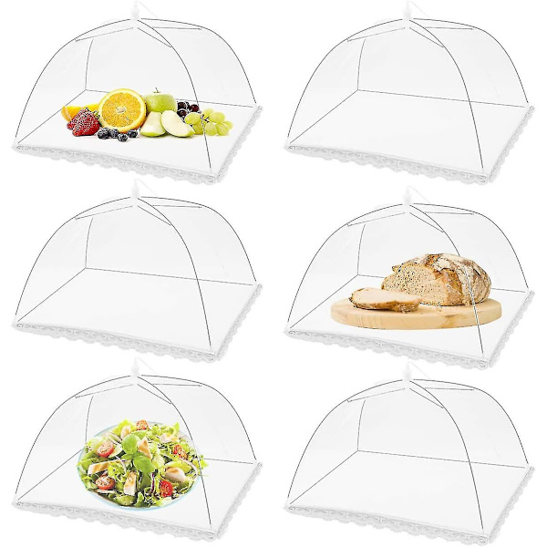 6 pakke piknikmattelt white