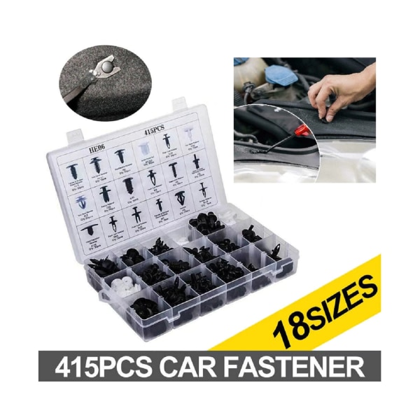 Auto Car Body Plastic Push Pin Nitte Fasteners Trim Panel Molding Clip 415PCS