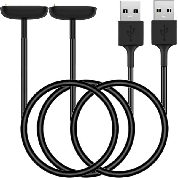 【BQ】Lader for Fitbit Charge 5 / Charge 6 / Luxe, [2-pakning, 1 m] Erstatningsladekabel