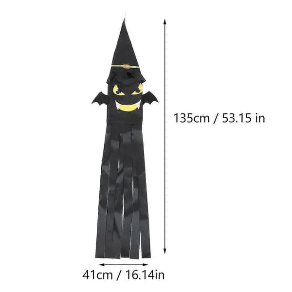 Halloween Windsock Lights Halloween Decor Utomhus Hängande Ljusprydnad (Fladdermusstil)