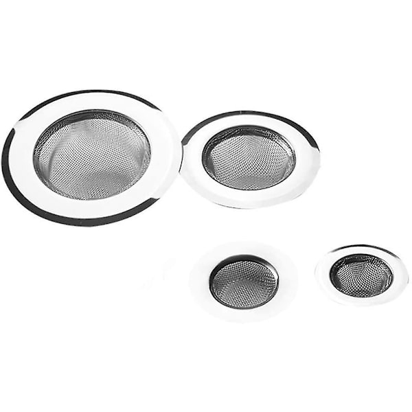 Hair Catcher Duschavlopp (4-pack), cover för badkar, avloppspropp för handfat, handfatsil för kök och badrum, hårpropp för avlopp för badkar