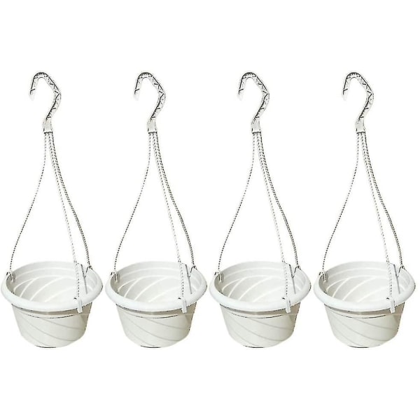 4-pack hängande planteringskorg inomhus/utomhus Hängande blomkrukor röd White