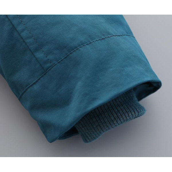 Drenge vinterfrakker dunjakke hættedragt parka vindtæt overfrakke Navy 90cm