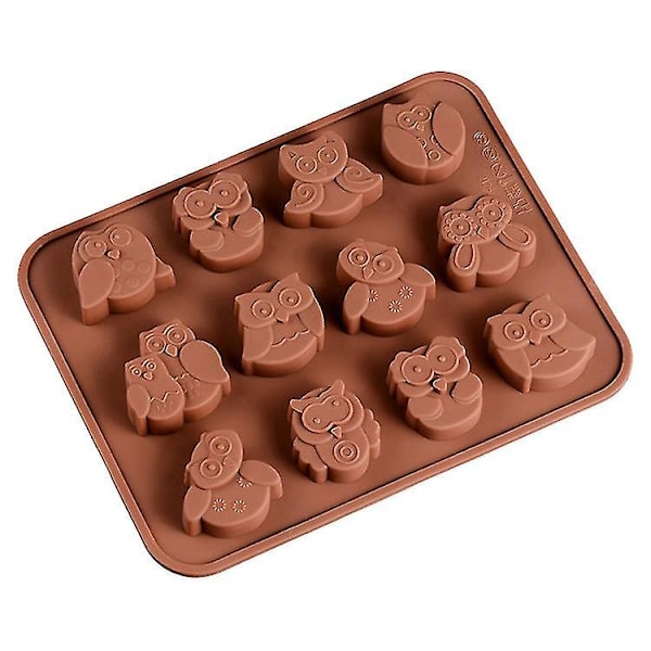 2 Pakke Halloween Natugle Silikone Form Bageforme Bagegrej