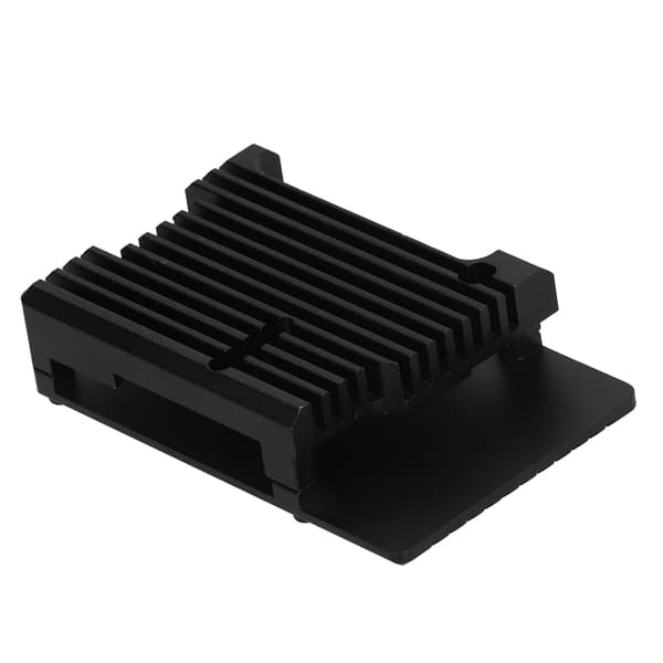 Etui til Raspberry Pi 3 Model B B+ Sort Aluminiumlegering Anodisk Oxidation CNC Skal