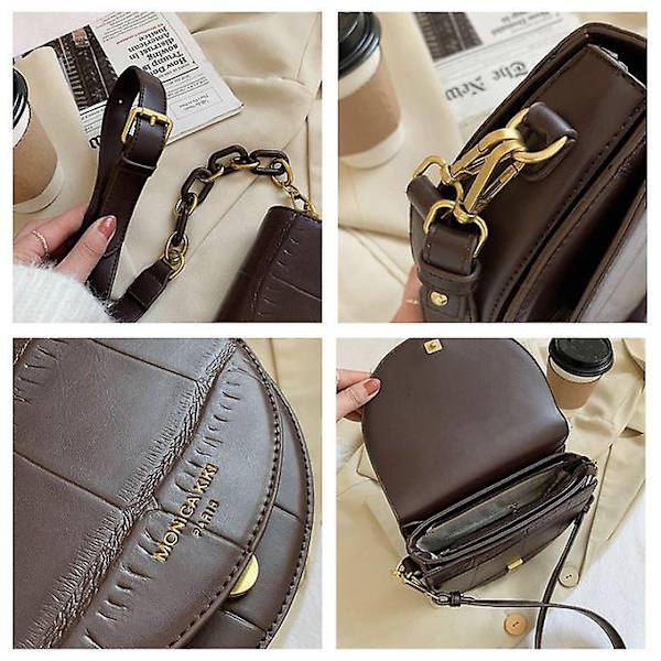Niche Design Messenger Bag Dame Retro All-match Simple Sadeltaske