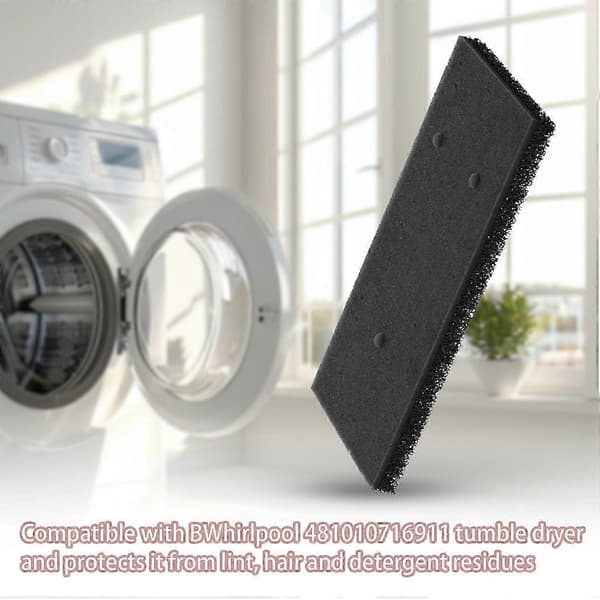 Kuivausrummun suodatin 4 kpl Whirlpool 481010716911 Black