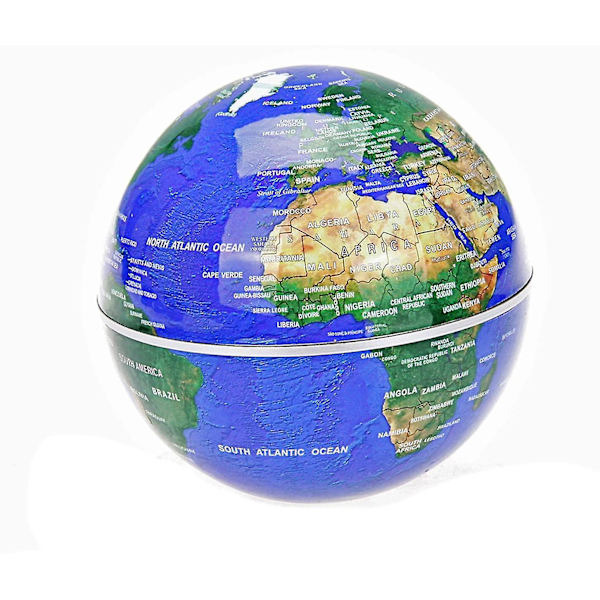 Flytande Globe Med Led Ljus C Form Magnetisk Flytande Globe Världskartadekoration