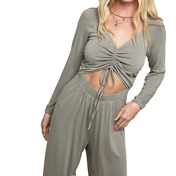 Sexet efterårs jumpsuit til kvinder Gray S