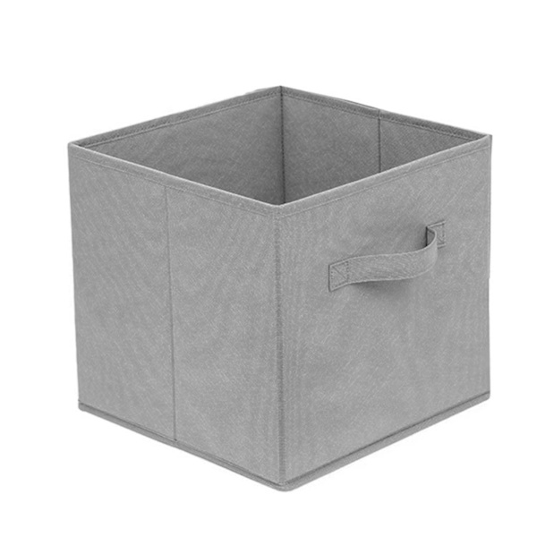Låda Organizer Vikbar non-woven tyglåda för hemrumsrum Gray