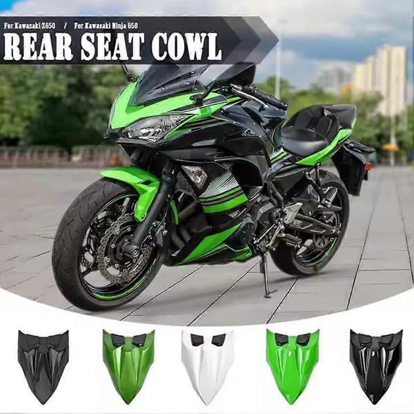 【BQ】Motorcykel Bageste Passagersædeafdækning Ryglæn til Kawasaki til Ninja 650 2017-Perfekt A