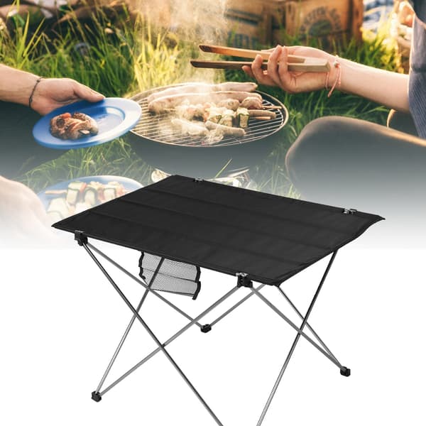 Bärbart hopfällbart bord för grillning, picknickbord för utomhuscamping