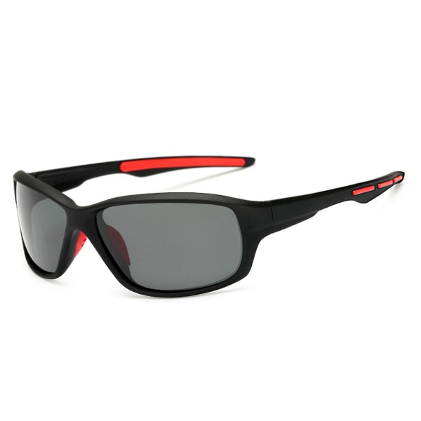 Polariserade solglasögon för män Anti-reflex Ridglasögon Skyddssportglasögon Black Grey