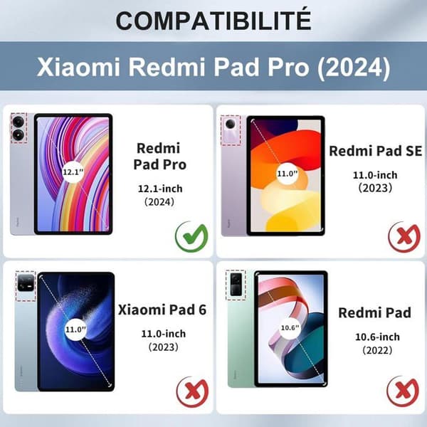 Tangentbordsfodral - Xiaomi - Redmi Pad Pro 12.1 Bluetooth - Bakgrundsbelyst