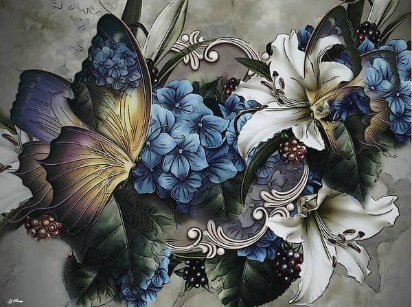 【BQ】30 × 40 Diamantmaleri Broderi Diamantmaleri Komplet Sæt-FF-