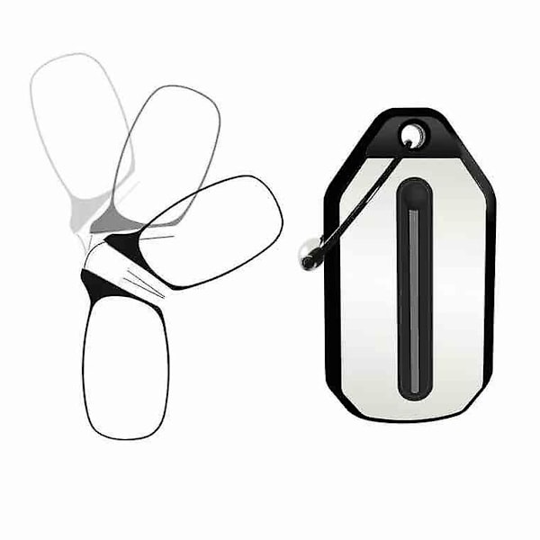 Allt-i-ett nyckelring Clip Nose Läsglasögon Clip Nose Mini Läsglasögon