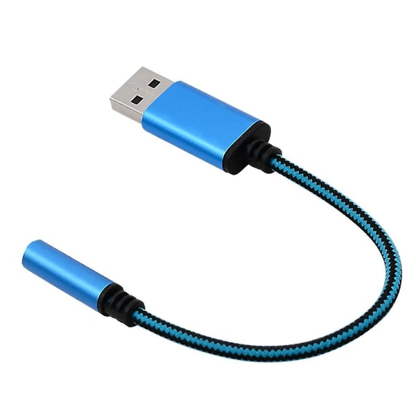 Lydkabel usb til 3,5 mm aux-kabel for Apple øretelefonadapter jack-kabel 20 cm blå 20cm Blue