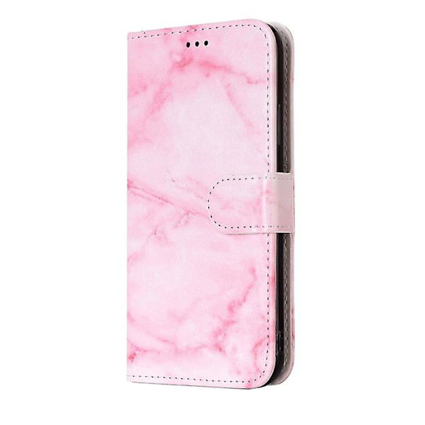 För Iphone X Rosa Marmormönster Horisontell Flip Case med hållare & kortplatser & plånbok