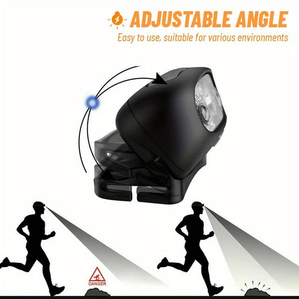 [BQ]2 stk LED Camping Hodelykt Justerbar Vinkel USB Oppladbar Hodelykt Head Lamp 2pcs