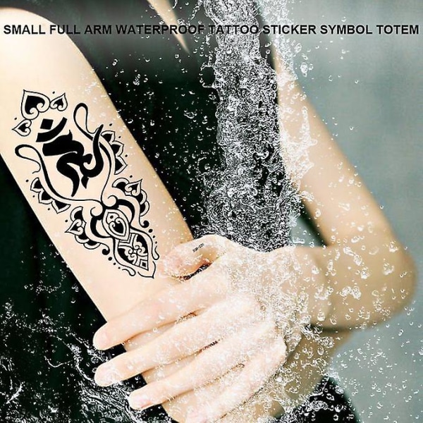 Lite Full Arm Totem Symbol Vanntett tatoveringsklistremerke Mote Vakker