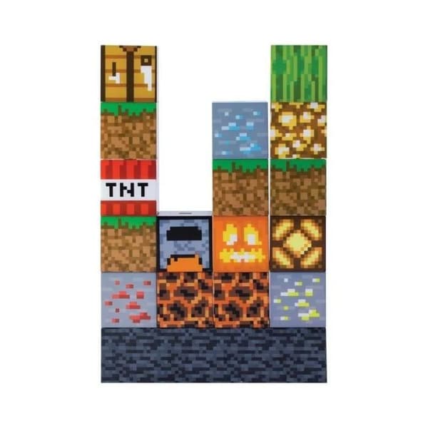MINECRAFT - Byggeklods - Lampe flerfarvet Multifärg