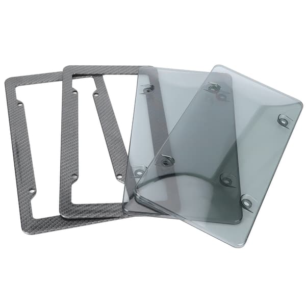 Kulfiber Nummerplade Ramme Cover Kit US Canada Bil Tilbehør