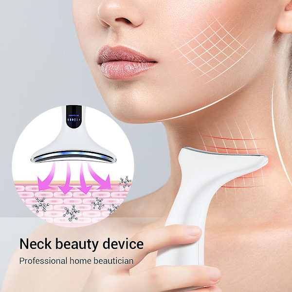 Mikrostrøm Face Neck Beauty Device Led Photon Firming Rejuvenation Massager