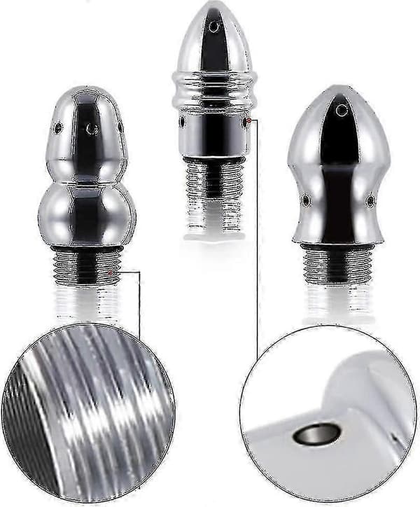 3 delar lavemangdusch med 3 duschmunstycken, duschkit för män + 150 cm duschslang (silver) - JA