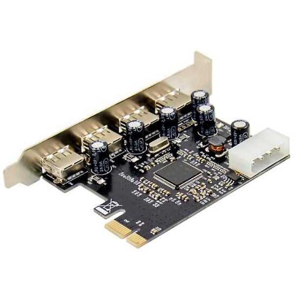 4 Port USB 2.0 Pci-e Desktop Expansion Card 480mbps Stöd Usb1.1 Device Card Mcs9990 För Windows black