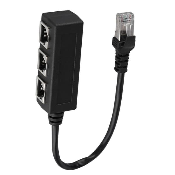 1 hann til 3 hunn Ethernet-forlengelseskabel