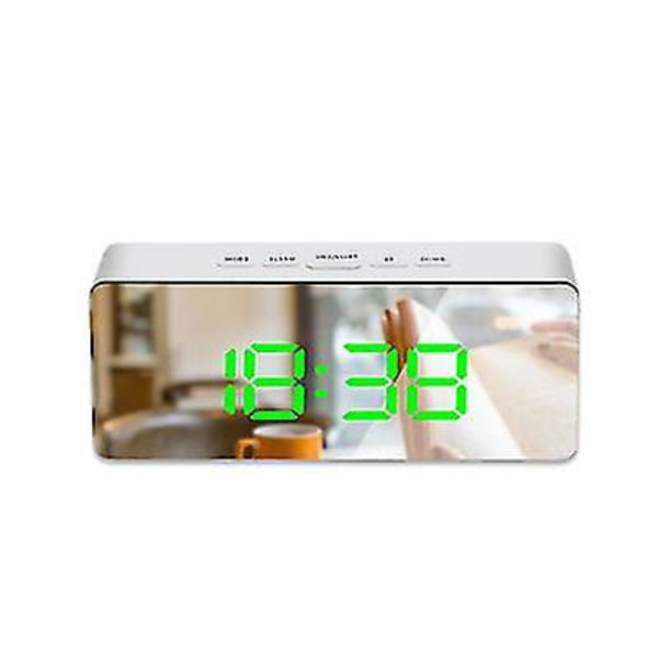 Led Digital Mirror Klocka Snooze Bordsklocka Wake Up Light Heminredning Digital väckarklocka Blå Blue