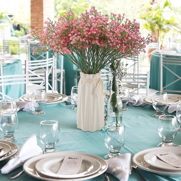 Kunstige Gypsophila buketter 12 stk. Falske ægte berøringsblomster til gør-det-selv bryllup dekoration Hjemmefest Blå Pink