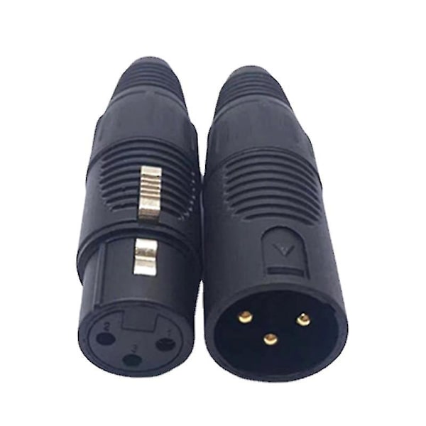 3-benet Xlr-stik Han-hun-stik Mic Jack-stik Elektrisk adapter MF MF