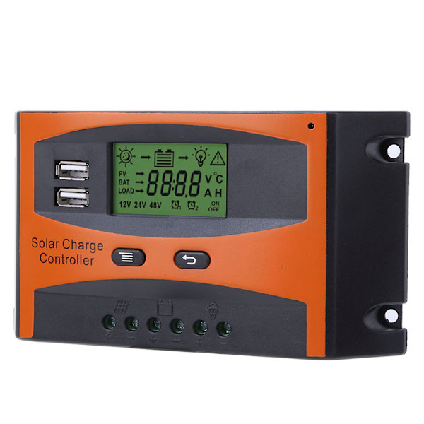 PWM Solar Charge Controller Automatisk Identifikation 12/24V Solpanel Regulator 20A