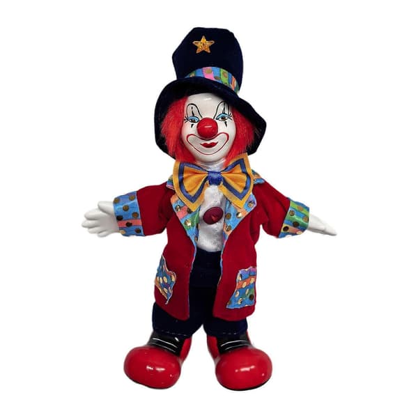 Klovnedukke Figur Halloweenpynt Klovnemodel til Værelsesborddekoration