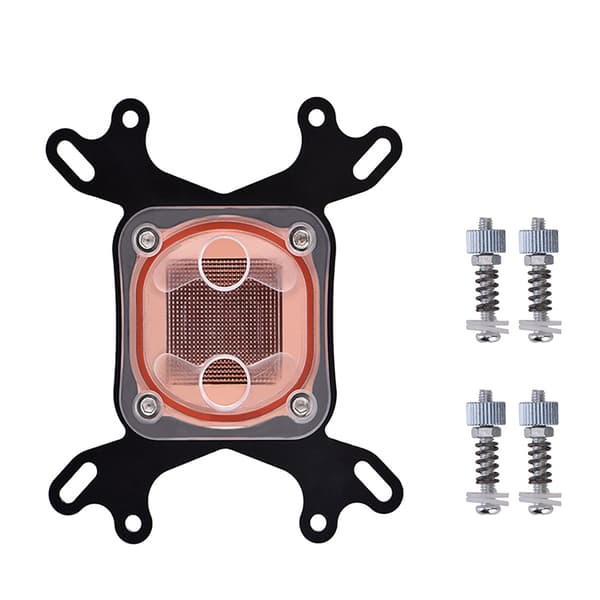 Vannkjølingsblokk for Intel/AMD CPU - 50 mm kobberbase