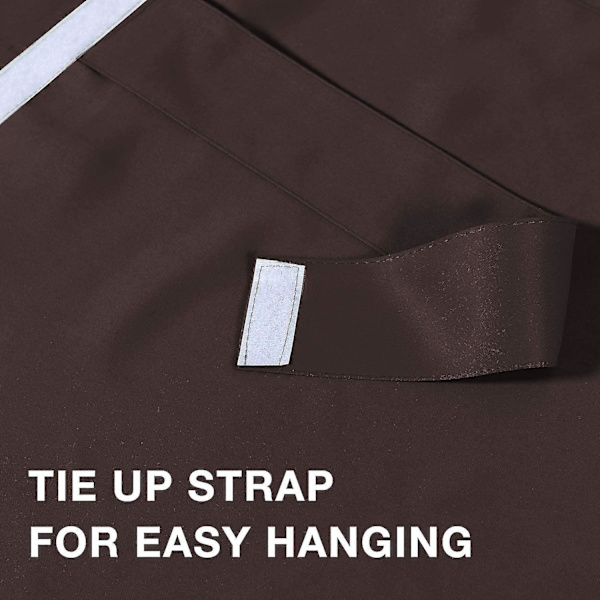 Termisk isolert blendingsdørgardin, 26 x 68 tommer 2 stk forsegling brun 2pcs Seal Brown