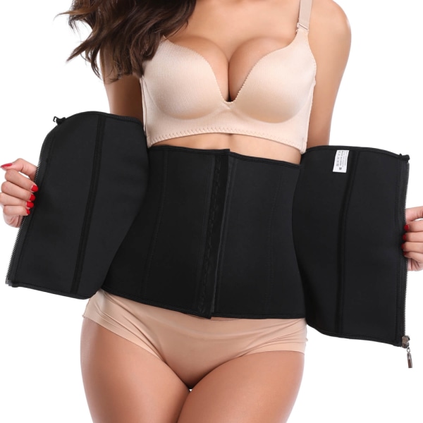 Den nya Dam waist trainer Cincherbälte Magkontroll Svettgördel Träning Slankt magband för viktminskning(M)