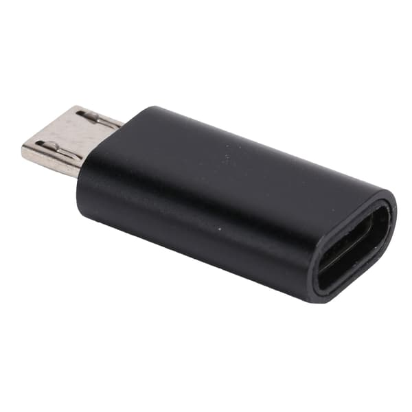 Type-C - Micro USB -sovitin puhelimen datansiirtoon ja lataukseen (musta)