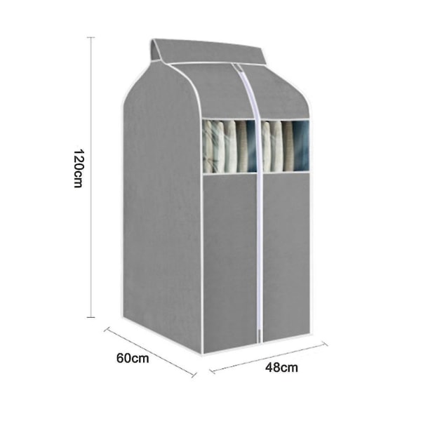 Hängande plaggpåsar för garderobsförvaring, med genomskinligt pvc-fönster