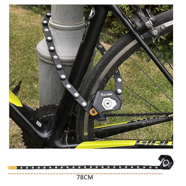 Sykkel sammenleggbar lås med monteringsbrakett