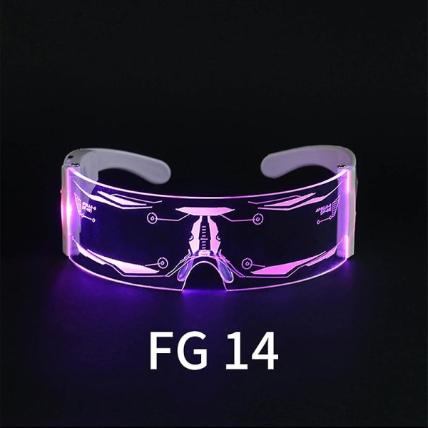 LED-ljusemitterende glasögon tidvattnet framtida teknikk sense burst flash laddningsglasögon C9