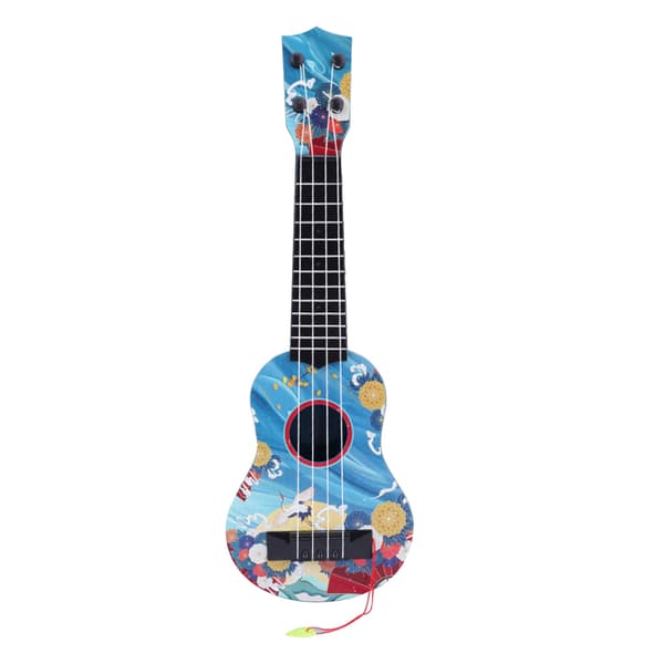 Mini Ukulele Leksak Typ 2 Spelbar Bra Resonans Frostad Baksida Design
