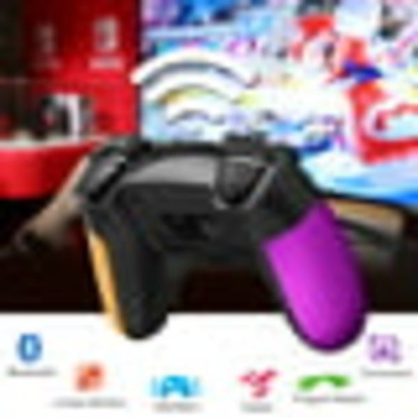 Trådlös handkontroll för Nintendo Switch, Switch Lite-Gamepad med knapp