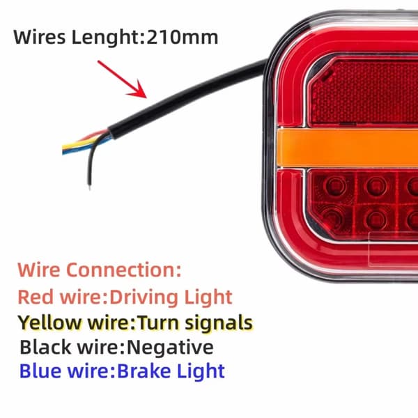 High-Intensity LED License Plate Light, Square Design for Commercial Trucks and Trailers