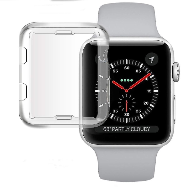 Läpinäkyvä case Apple Watch 42mm, näytönsuoja