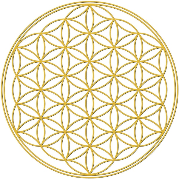 50 Flower Of Life -tarraa 5 cm:n kultapakkaus