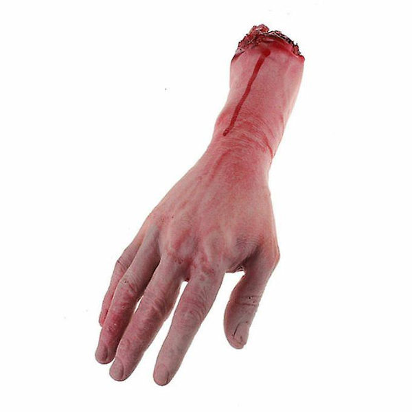 Blodig skräck Skrämmande Halloween Prop Fake Avskuren Arm Hand C